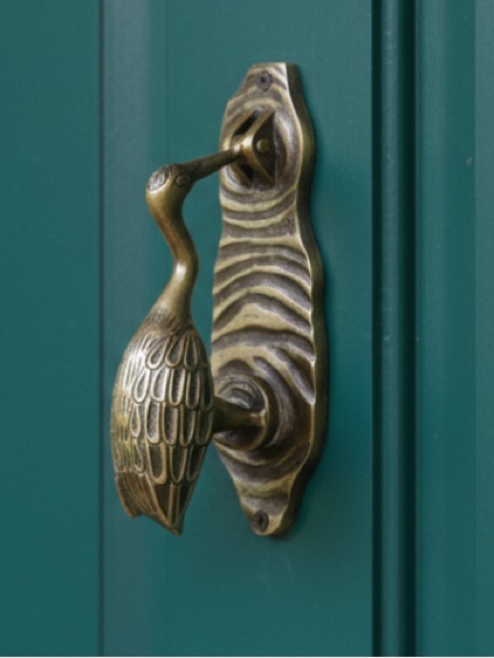 Anthropologie Peacock Door Knocker in Antique Gold